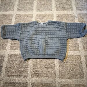 Quincy Mae Charcoal Quilted Top